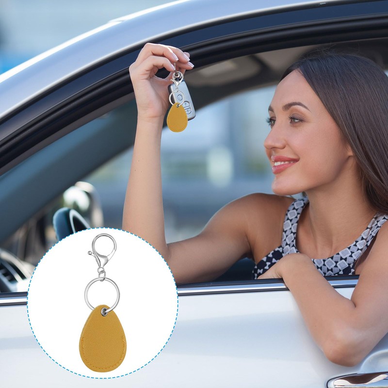 [PATIKIL] Leather Key Chain Leather Keychain with Key Ring Keychain