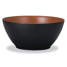 Yamanaka Painted M16957-7 Nature Keyakushi Heathered Bowl, Large, Black & Brown