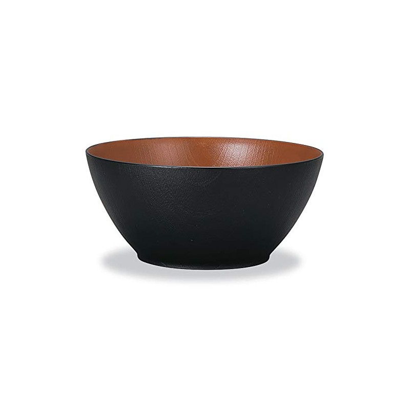 Yamanaka Painted M16957-7 Nature Keyakushi Heathered Bowl, Large, Black &