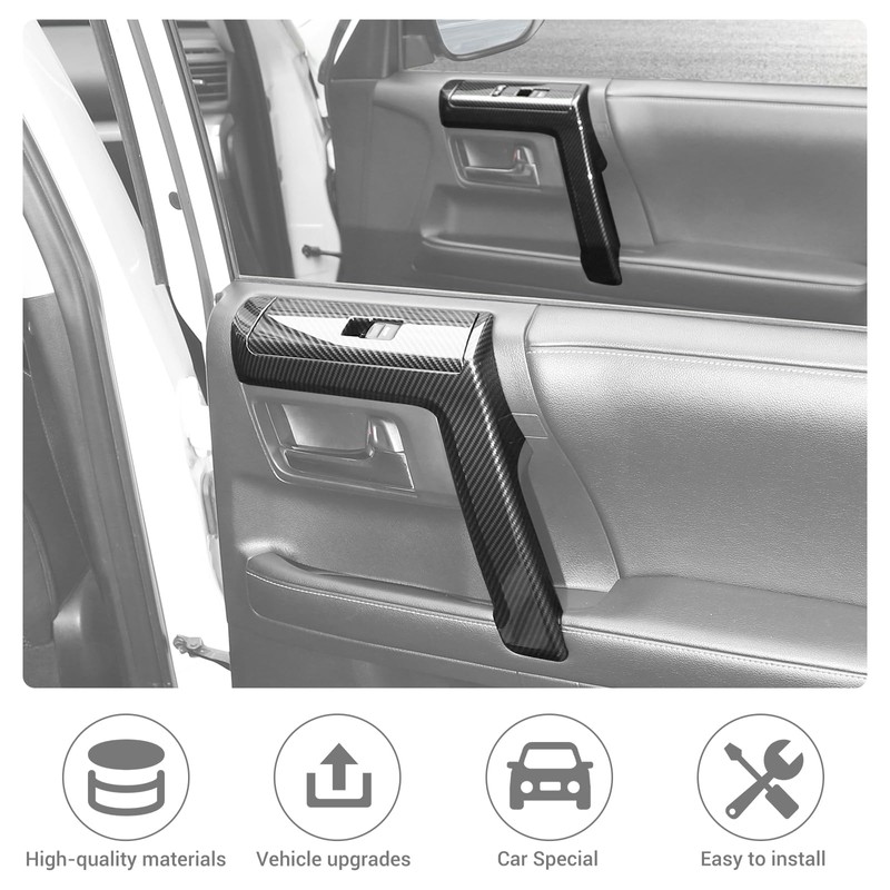 JeCar 8pcs for 4Runner Interior Door Handle Trim Kit for