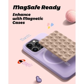 amBand Magnetic Suction Phone Mount Trendy Stocking Stuffers for Men Women Dad Mom Adults, Removable Brown Octo Cup Buddy Sticky Holder for Hands-Free Selfie/Video, Milk Tea