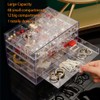 Acrylic Jewelry Box With 5 Drawers Clear Earring Storage Organizer