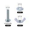 30 Sets 1/4"-20 x 1 Screws Bolts with Wing Nuts