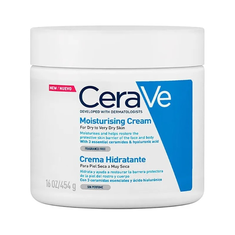 Cerave Crema Hidratante Facial Corporal Piel Seca Muy 454