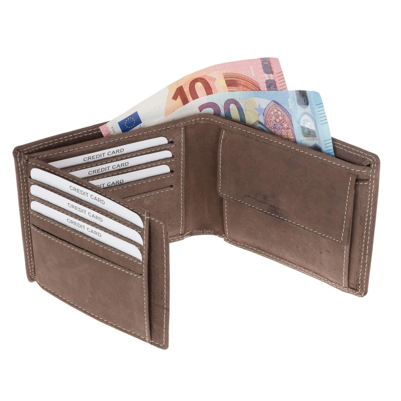 Hunter Men's Leather Wallet + Key Case, Landscape Brown, purse