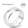 KEZEF Sterling Silver Wedding Band Ring for Men and Women