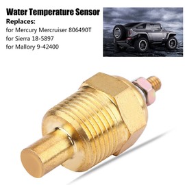 CYSFETENA Metal Water Temperature Sensor,Golden Coolant Temp Sensor,Accurate Temperature Sending Unit for 806490T,18-5897 and 9-42400