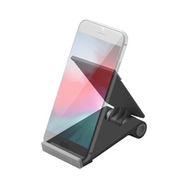 エレコム スマホスタンド 角度調整可能 コンパクト ソフトレザー ブラック P-DSCMPBK