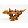 JRose Collections Feng Shui Elephant Tusk Ornament with 5 Trunk-Up