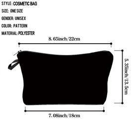 Livel lhood Pure Black Makeup Bag Solid Black Organizer Zipper Pouch Pure Color Cosmetic Bag DIY Present for Women