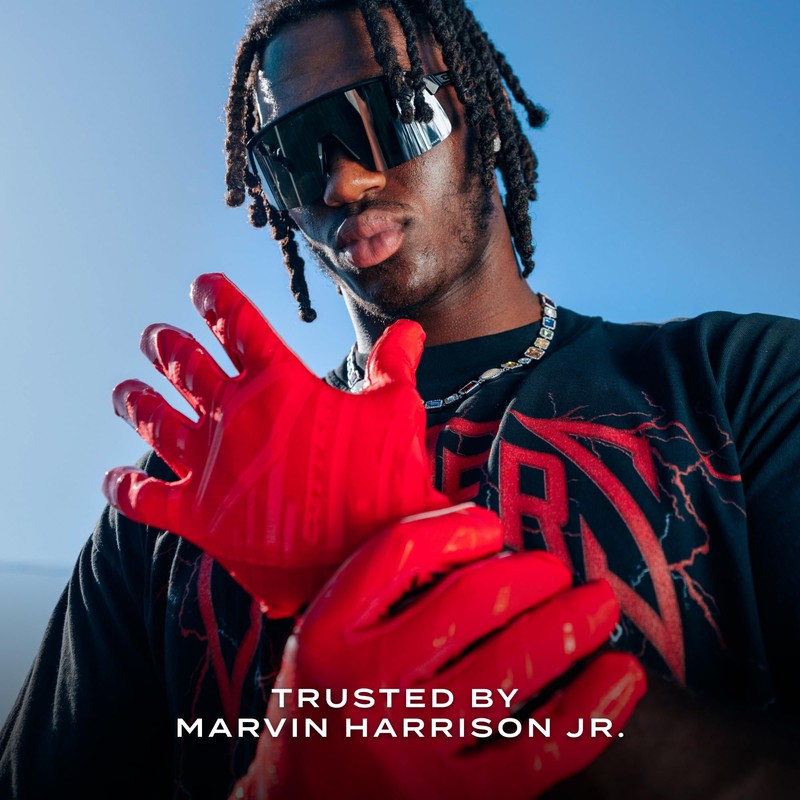 Cutters Rev Pro 6.0 Receiver Gloves Solid Red M