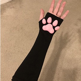 Cat Cosplay Costume, Soft 3D Kitten Toe Beans Cat Paw Socks Gloves Tail Ears Collar Set, Anime Cosplay Set