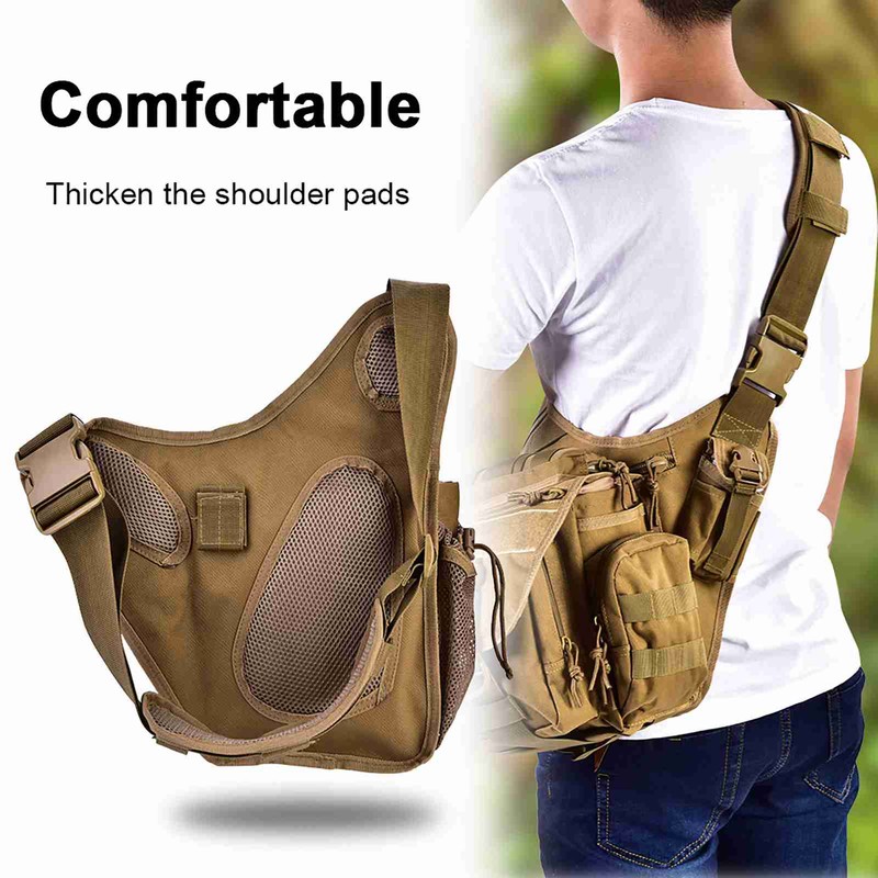 Durable Men Military Chest Shoulder Bag Pack for Travel Hiking