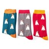 Miss Sparrow Fox Terrier Dog crimson Mens Novelty Ankle Socks
