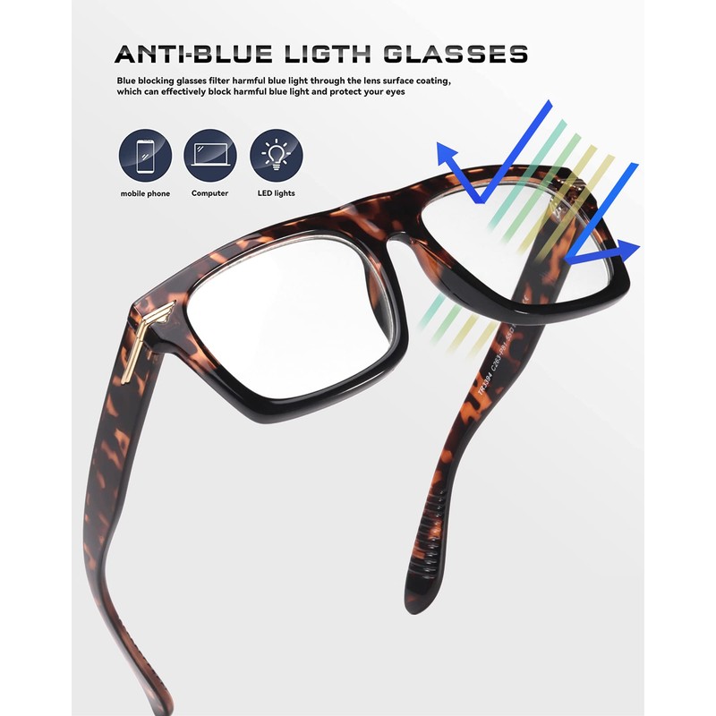 SIPHEW Blue Light Filter Glasses, Unisex, Blue Light Blocking Glasses,