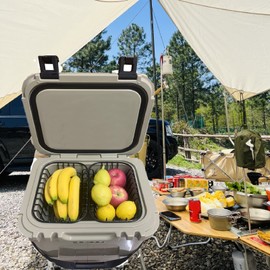 CORRBPEN Cooler Basket Compatible with YETI Roadie 24, Dry Goods Wire Cooler Rack Storage Will Keep Smaller Items Dry and Stay Goods High for Roadie 24 Ice Chest Good to Hold Fruit, Utensils, etc