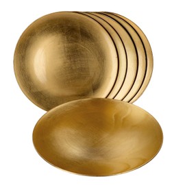 MamboCat Set of 6 Gold Place Plates, Christmas Plates, Table Set, Coaster, Plate, Mat, Decorative Accessory, New Year's Eve, Parties etc