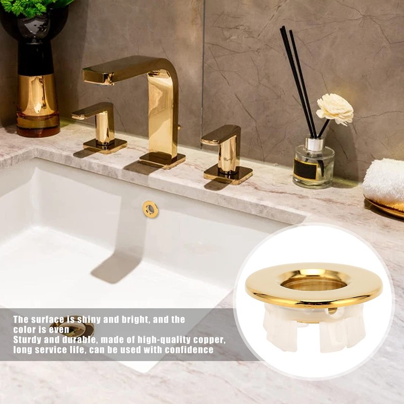 Hyuduo Tub Overflow Cover Trim Ring, Sanitary Bathroom Ceramic Sink