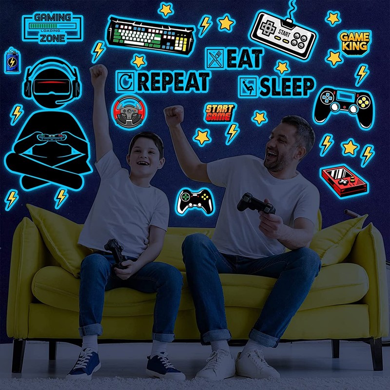 Adesivi Murali Fluorescenti Gioco Adesivo Murale Gamer Adesive da Parete