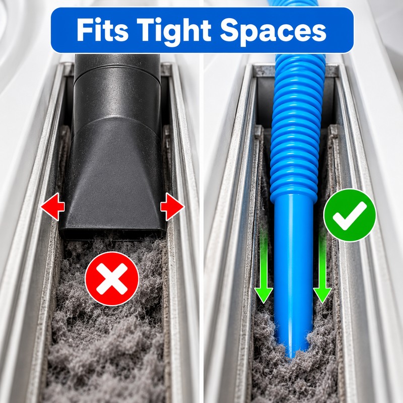 Dryer Vent Cleaner Hose with Elastic Connector – Flexible Cleaning