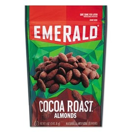 Emerald Cocoa Roasted Almonds, 5 oz Pack, 6/Carton