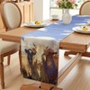 VIV CHERBL Fall Table Runner with Farmhouse Cows,Thanksgiving harvests Farmhouse