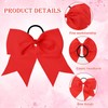 2 PCS Red Cheer Bows for Hair, 8 In Large