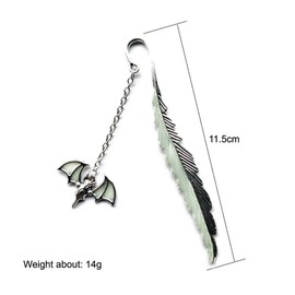 Metal Bookmarks with Chain,Unique Glow in The Dark Bookmark,Inspirational Book Markers for Book Lovers Delicate Gifts