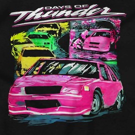 Brisco Brands Retro Days of Thunder Movie Racecar Mens Graphic T Shirt Tees Black