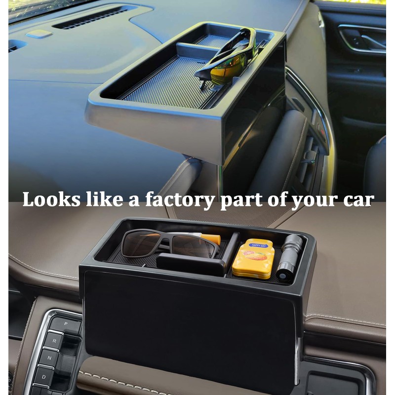 TOPINSTALL Wide Dash Tray Compatible with 2021-2024 Chevy Tahoe Suburban/GMC