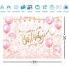 Pink Happy Birthday Banner Backdrop Pink and Rose Gold Happy