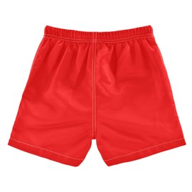 Boys Swim Trunks Toddler Swim Shorts Little Boy Swimwear Kids Bathing Suit Swimsuit with Pockets Red 2T