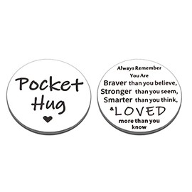 Pocket Hug Token Keepsake for Son Daughter Friends Miss You Note Isolation Inspirational Gift for BFF Gifts Boy Girl Teen