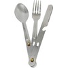 CAO 3 Piece Stainless Steel Cutlery Set with Clip Camping