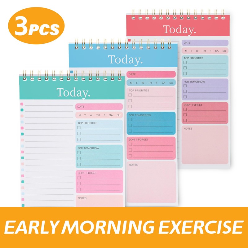 ojussa 3 Pack To Do List Notepad 156 Pages Undated