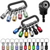 Anglekai 12PCS Drill Bit Holder Keychain, 11PCS Bit Holder Cool