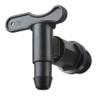 Bamford Hardware 3/4'' BSP Thread Water Butt Tap - Pack of 4 (Black, Plastic, Round)