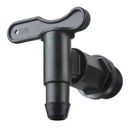 Bamford Hardware 3/4'' BSP Thread Water Butt Tap - Pack of 4 (Black, Plastic, Round)