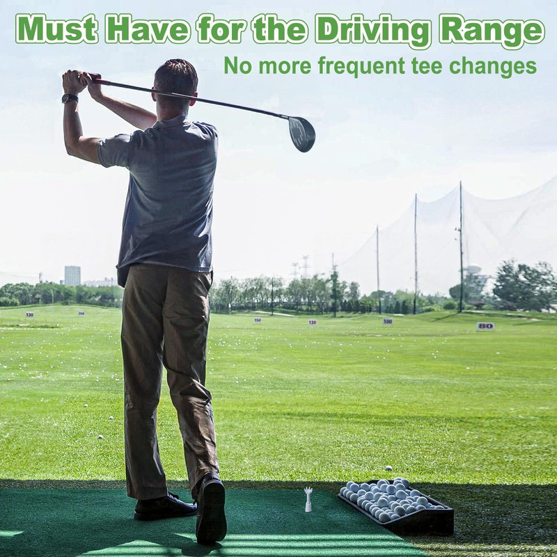 Adjustable Golf Tee, Rubber Golf Tees for Mats - Driving