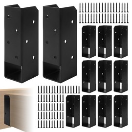 Rasugarlary 2x6 Joist Hanger Bracket, 12 Pcs, Black, Carbon Steel, Wall Mount