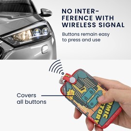 kwmobile Car Key Case Compatible with Renault 4-Button Smartkey Car Key (Keyless Go Only) - Faux Leather Protective Key Case Cover