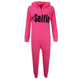 A2Z 4 Kids Kids Unisex Girls Boys Selfie Print Onesie - Cotton Onesie #Selfie Neon Pink 9-10