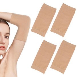 TIESOME 2 Pairs Forearm Tattoo Cover up Sleeve, Tattoo Cover up Compression Sleeves Arm Sleeves for Women Men(7.1 X 3.5inch) (Nude)