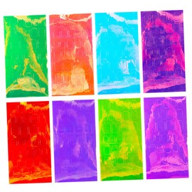 Baluue 8pcs Holographic Nail Transfer Stickers for Nail Art for Home Manicure and Professional Salon Use Easy to Apply Shiny Decorative Manicure Decals