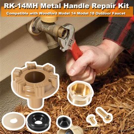 RK-14MH Repair Kit Wall Hydrant Metal Handle Repair Kit Fit for Woodford Model 14 and Model 18 Outdoor Faucet(7 Pcs)