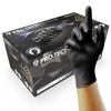 UNIGLOVES PRO.TECT Black Diamond HD, Nitrile Disposable Gloves, Beaded Cuff,