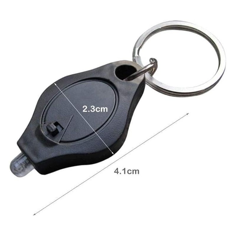 Calsgkspray Black Mini Flashlight Keychain Keychain Lightweight Mobile Black Durable