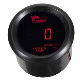 Mintice 2" Black Car Motor Digital Red LED Water Temp Gauge Meter