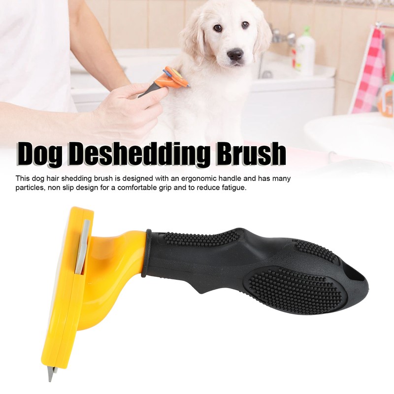Dog Deshedding Brush Reduce Loose Hair Safe Professional Large Pet