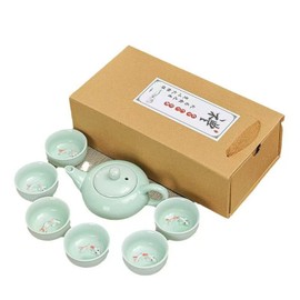 Scizorito Kung Fu Tea Set, Exquisite Gifts Box Set, Koi Fish Celadon Style, Perfect for Father's Day, Mother's Day, Birthdays, Christmas